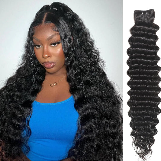 30” Deep Wave Brazilian Human Hair Bundle – 100% Unprocessed