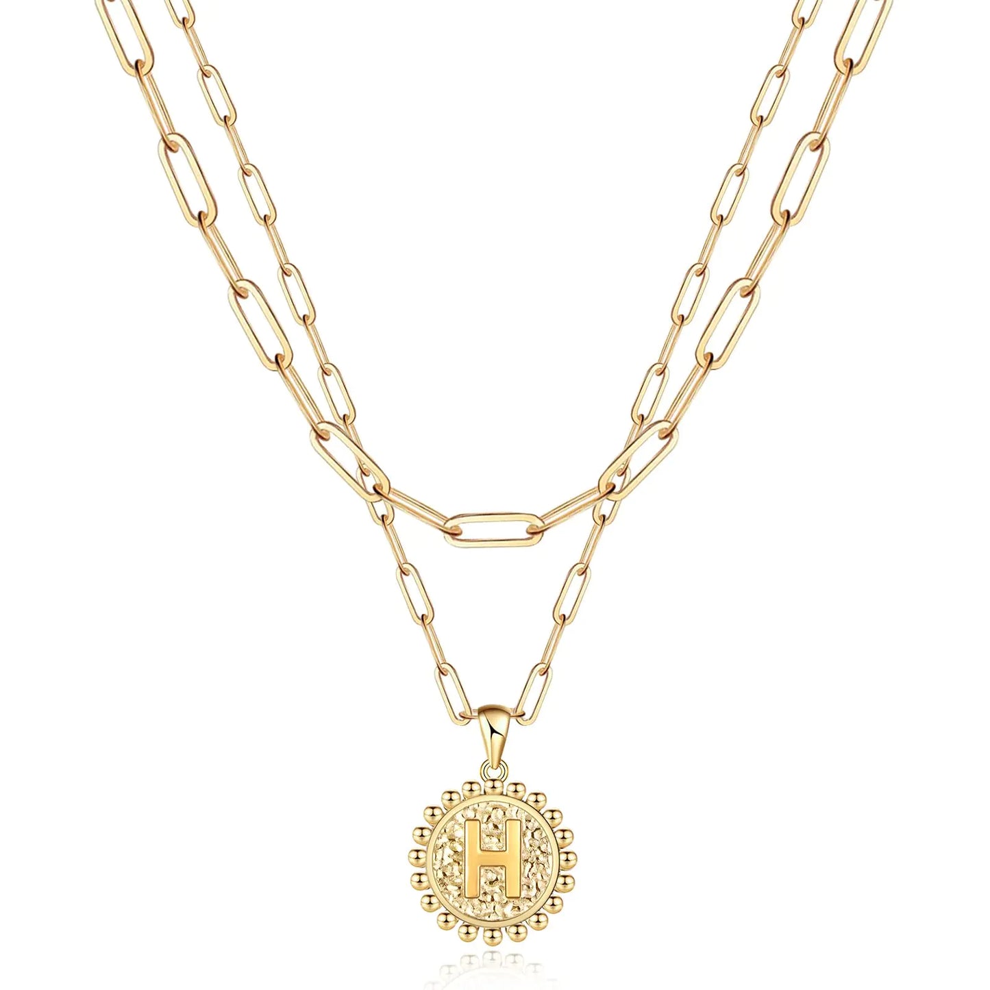 Golden Letter – Layered Initial Necklace