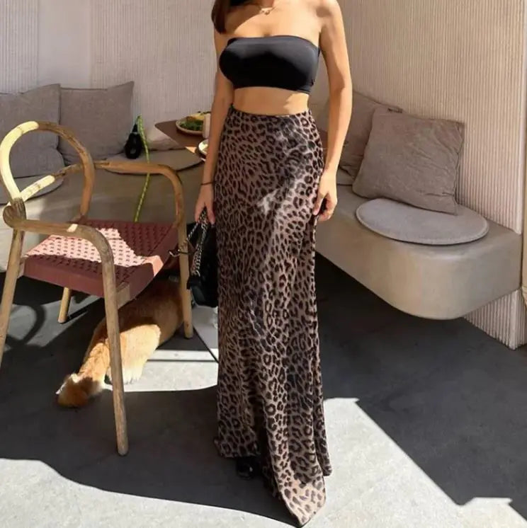 WildGlam™ Leopard Print Mermaid Dress