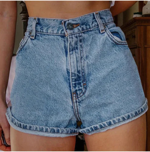 SkyRise™ High-Waisted Denim Shorts