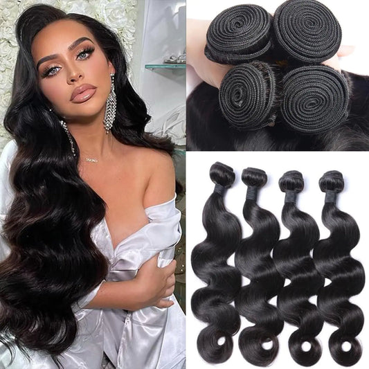 Midnight Wave Set – 16” to 22” Body Wave Bundles (4 pcs)