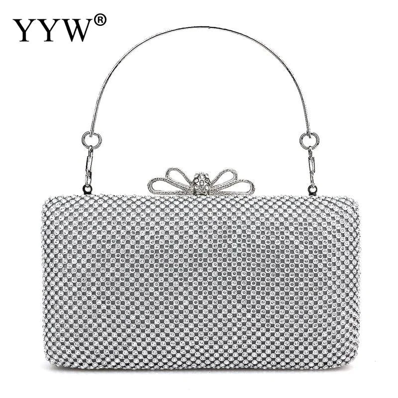 Stella Sparkle™ Silver Glitter Clutch