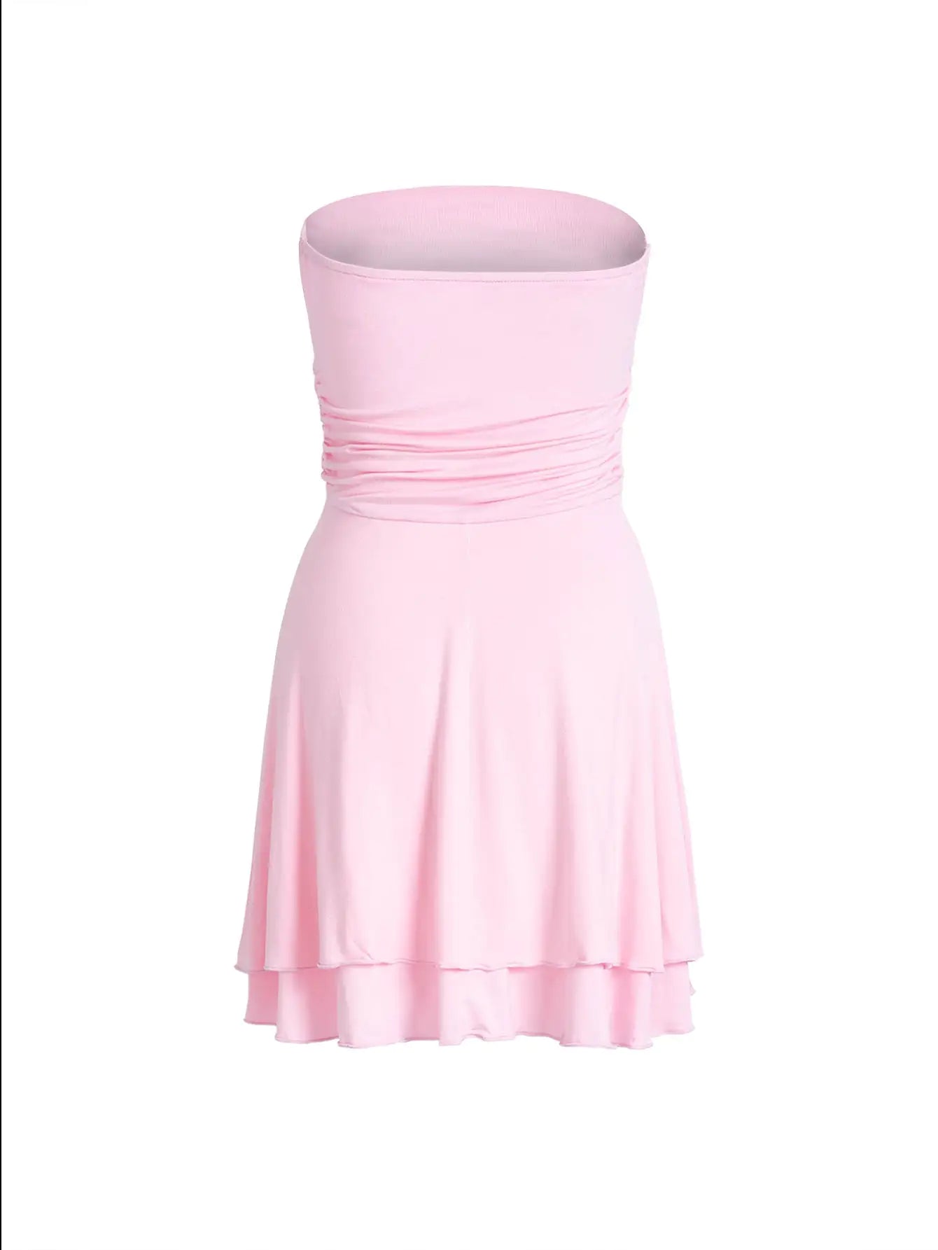 SweetRush™ Y2K Tube Dress – Pleated Bodycon