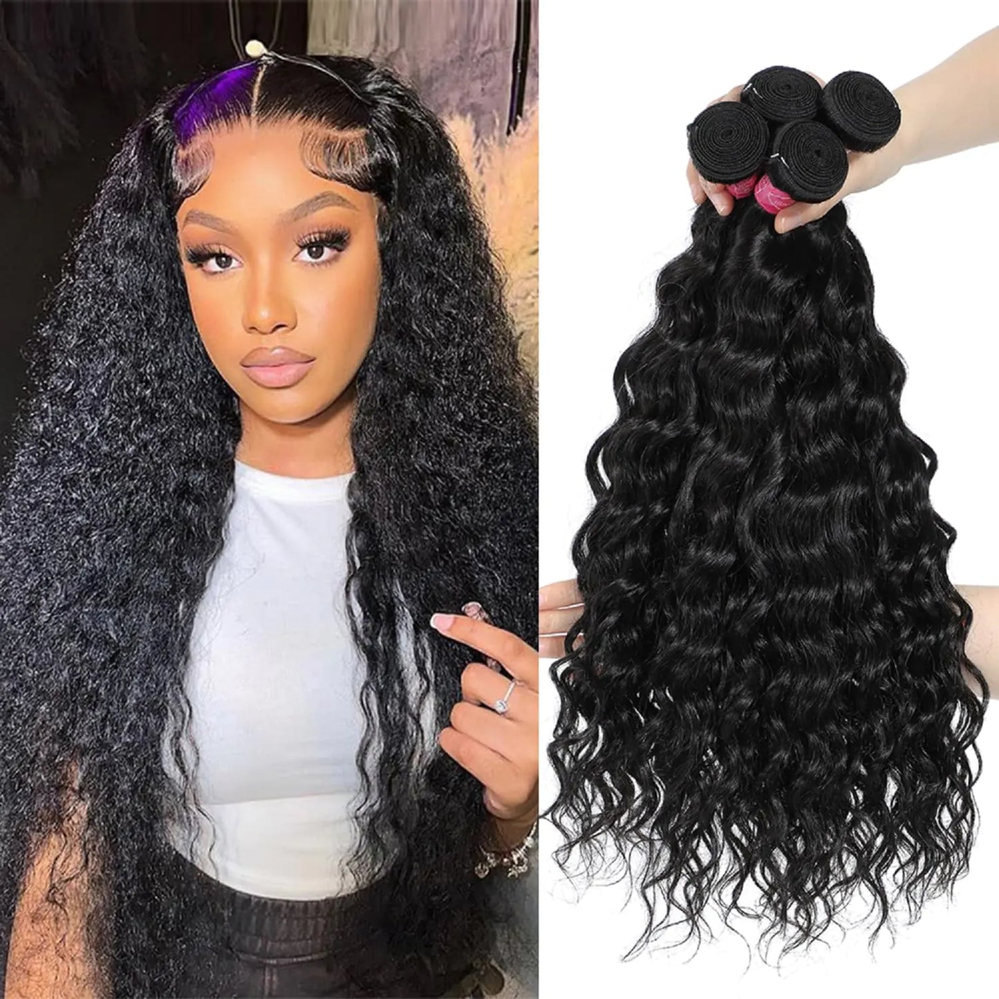 Island Curl Set – Virgin Deep Wave Bundles (4-Pack)