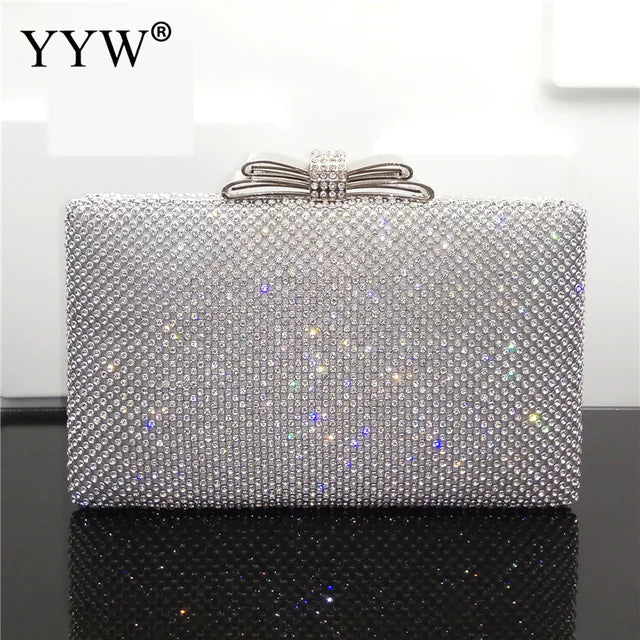 Stella Sparkle™ Silver Glitter Clutch