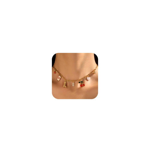 Golden Rodeo – Initial Charm Necklace