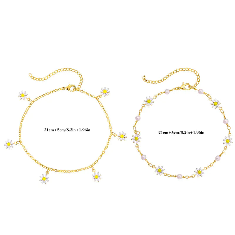 Daisy Daze – Handmade Boho Anklet