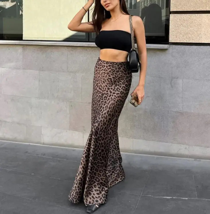 WildGlam™ Leopard Print Mermaid Dress