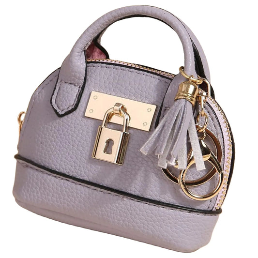 Mini Chic™ Keychain Purse – Purple PU Leather Pouch