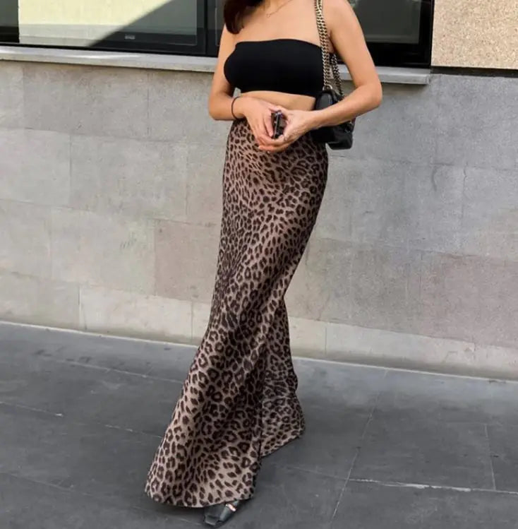 WildGlam™ Leopard Print Mermaid Dress