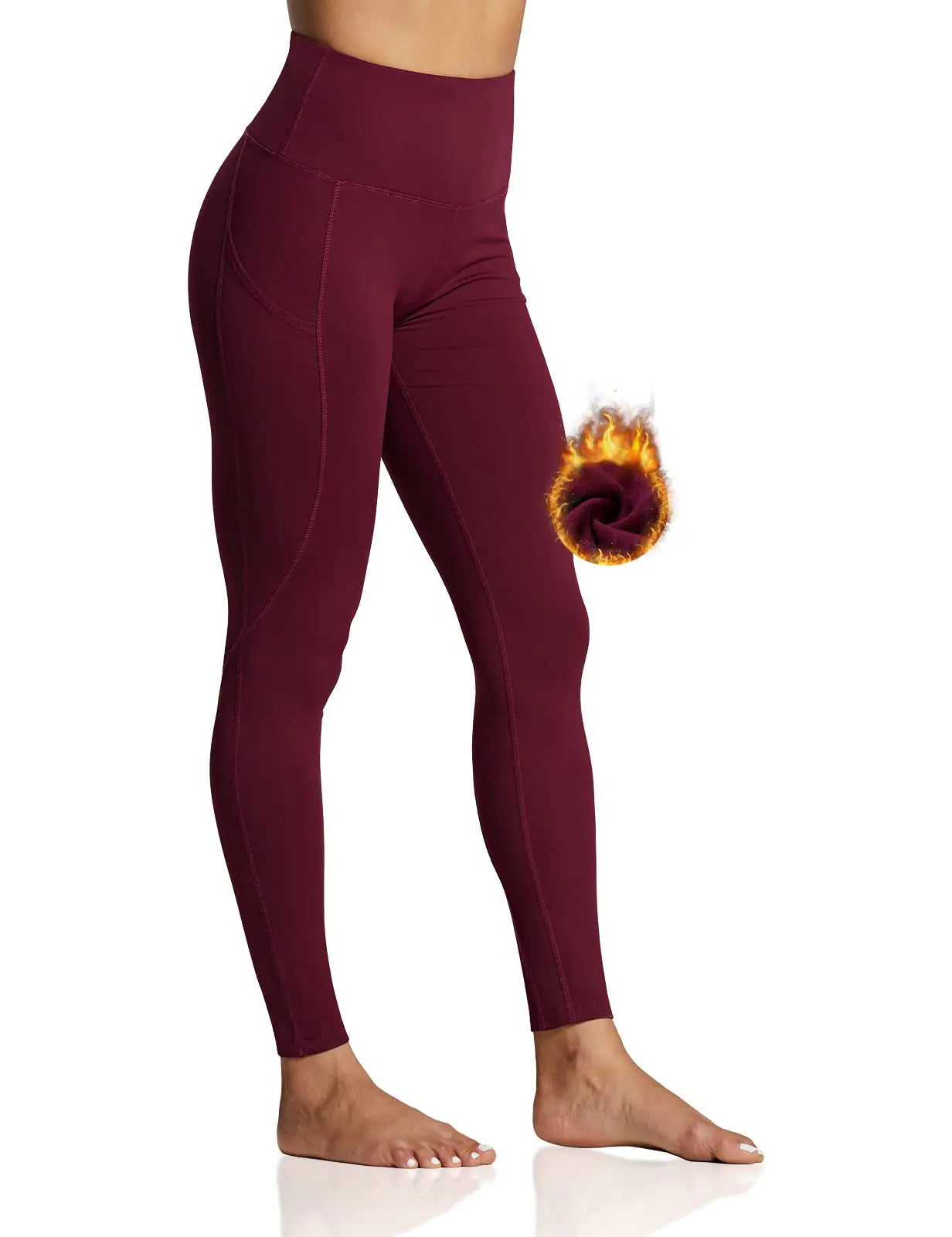 ZUTY HeatFlex™ Thermal Pocket Leggings – Ruby Wine