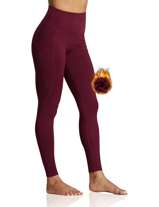 ZUTY HeatFlex™ Thermal Pocket Leggings – Ruby Wine