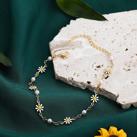 Daisy Daze – Handmade Boho Anklet